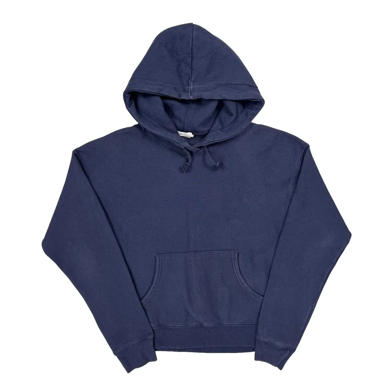Reverse Weave Champion Hoodie - Medium Blue Cotton Blend