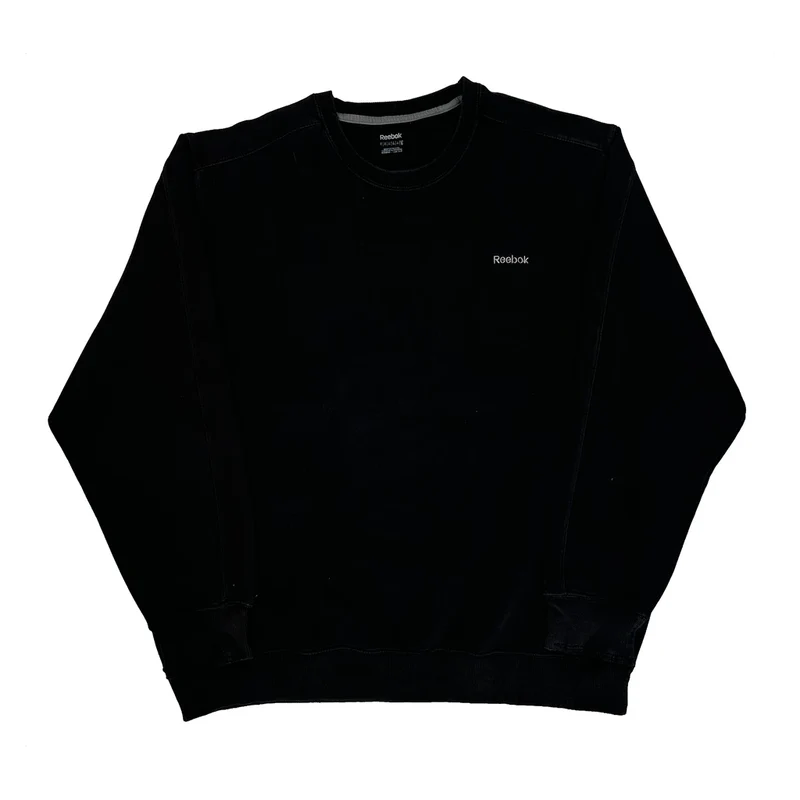 Reebok Sweatshirt - XL Black Cotton