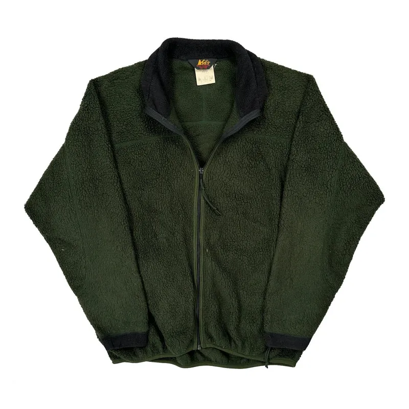 Rei Fleece Jacket - Large Green Polyester