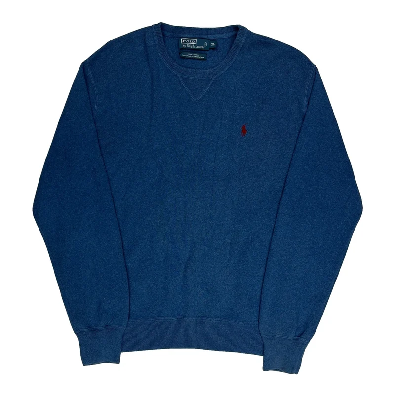 Polo By Ralph Lauren Jumper - XL Blue Cotton