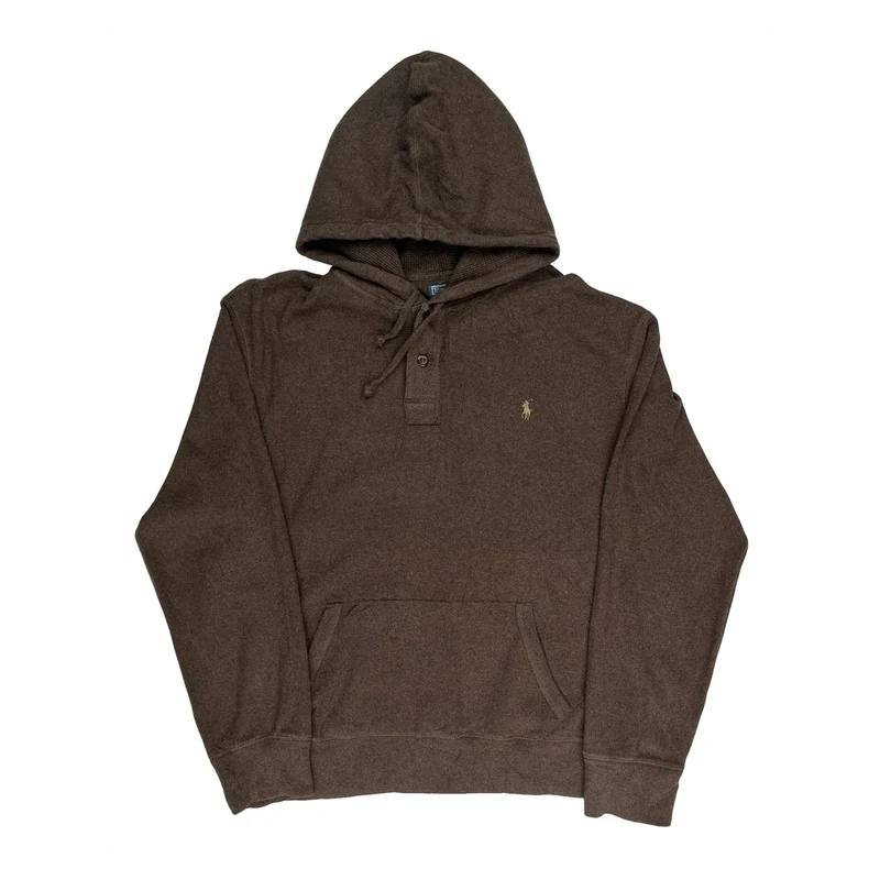 Polo By Ralph Lauren Hoodie - 2XL Brown Cotton