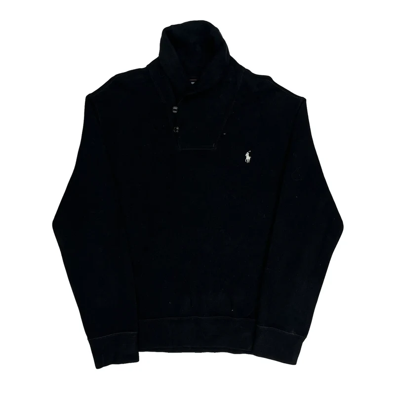 Polo By Ralph Lauren Jumper - Large Black Cotton