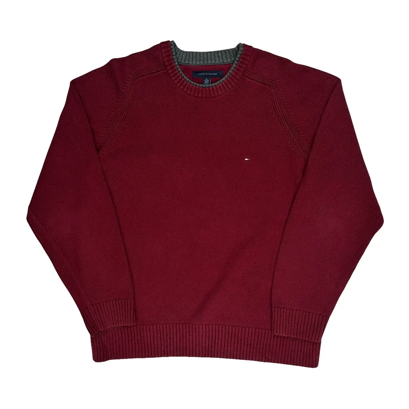 Tommy Hilfiger Jumper - XL Red Cotton