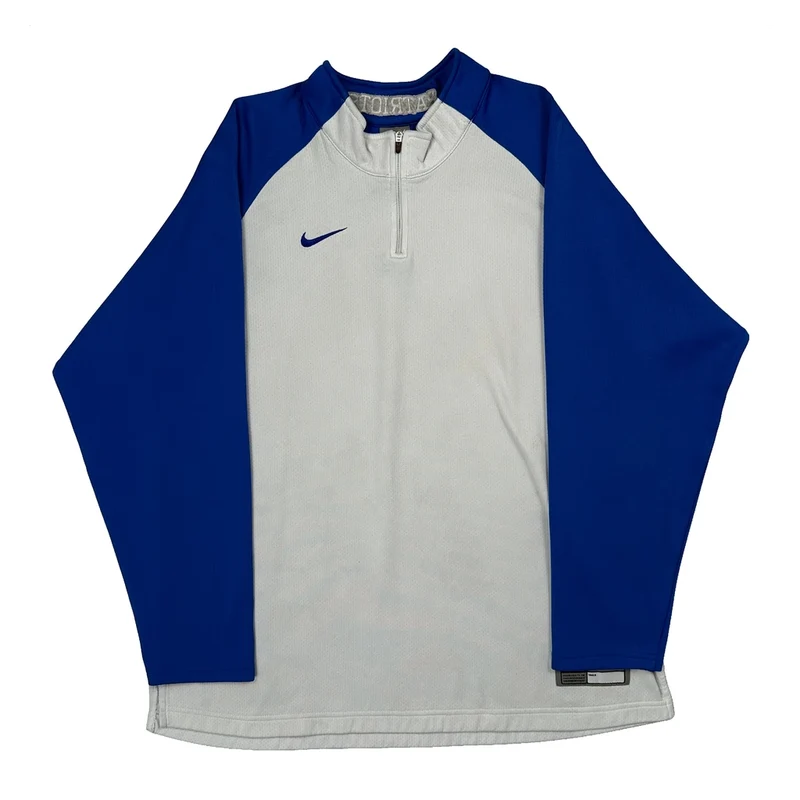 Patriots Nike 1/4 Zip - Medium Blue Polyester