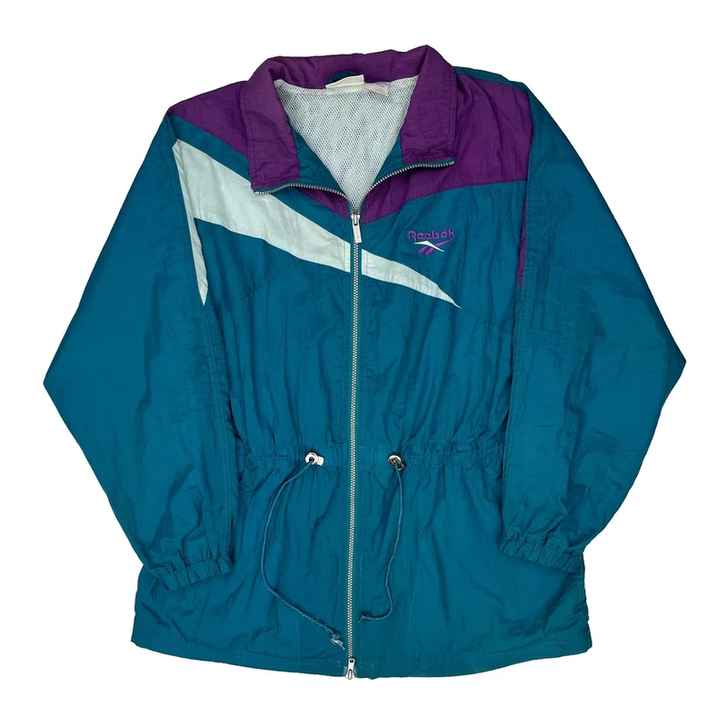 None Reebok Jacket - Large Blue Nylon