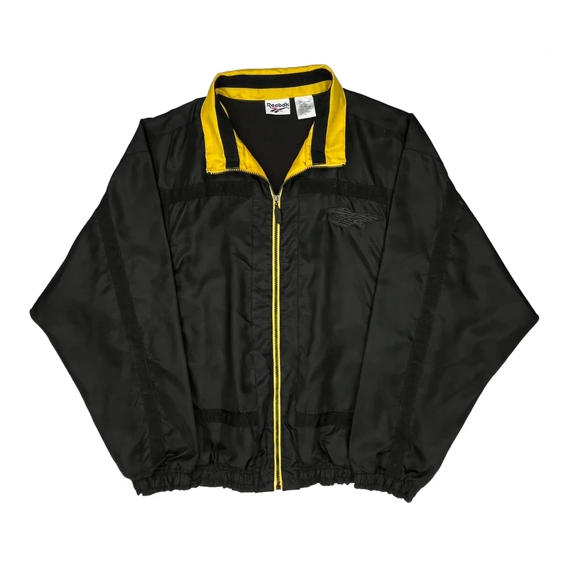 Reebok Jacket - Large Black Nylon