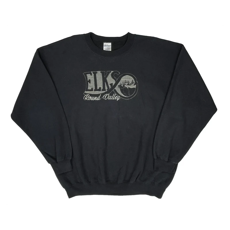 Round Valley Elks Gildan Sweatshirt - XL Black Cotton Blend