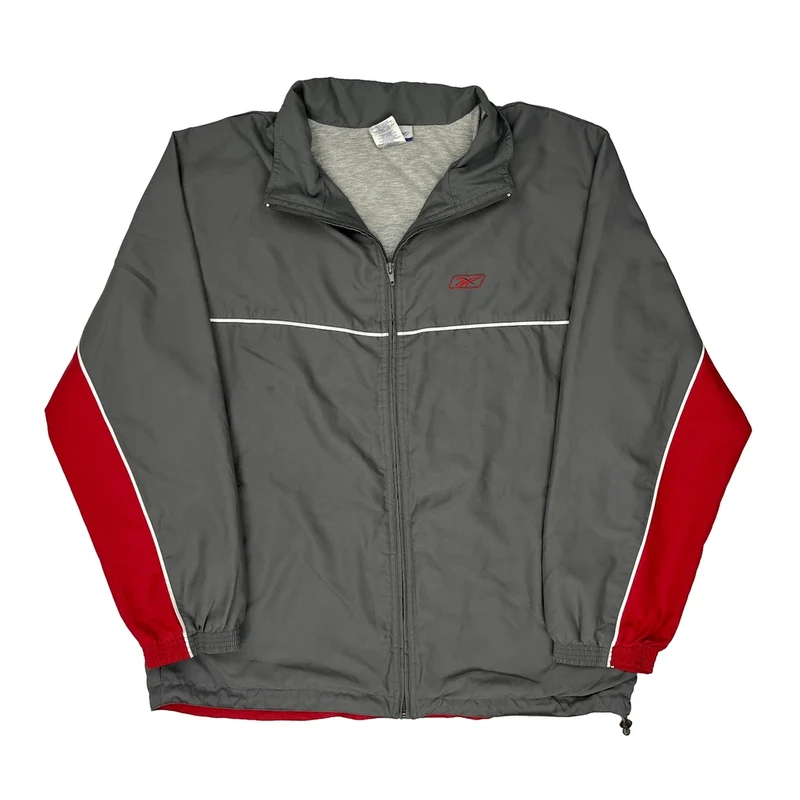 Reebok Jacket - Large Grey Polyester