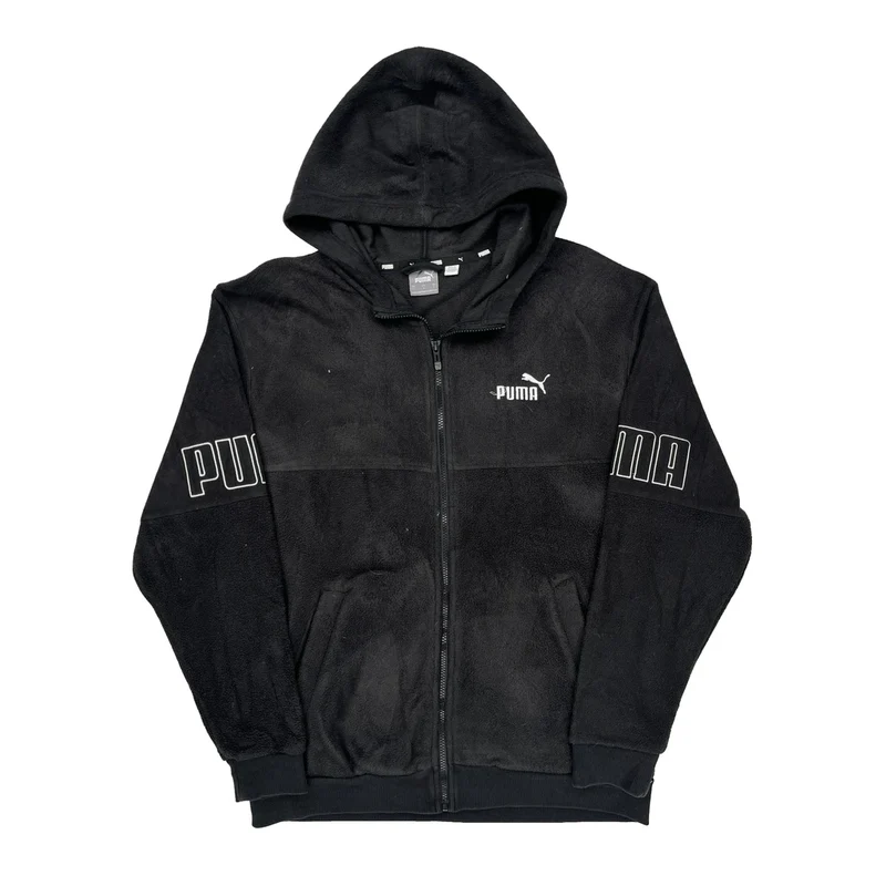 Puma Hoodie - Large Black Polyester