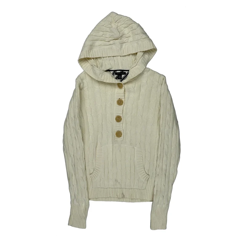 Tommy Hilfiger Hoodie - Medium Cream Cotton