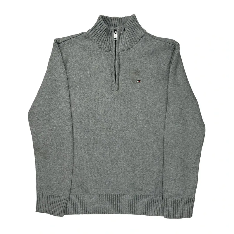 Age 10-12 Tommy Hilfiger 1/4 Zip - Medium Gray Cotton