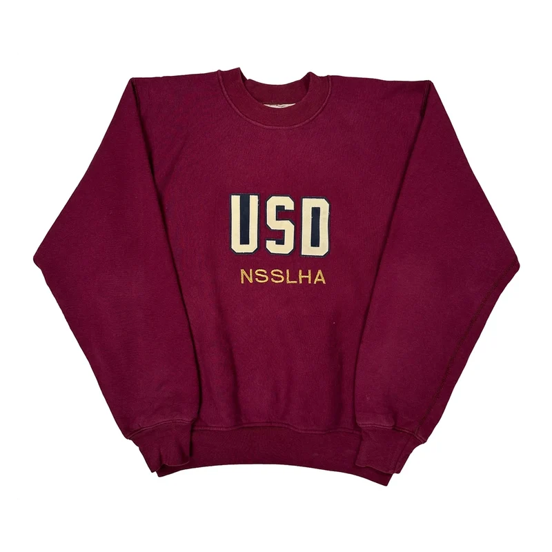 USd Nsslha Gem Sportswear College Sweatshirt - 2XL Burgundy Cotton Blend