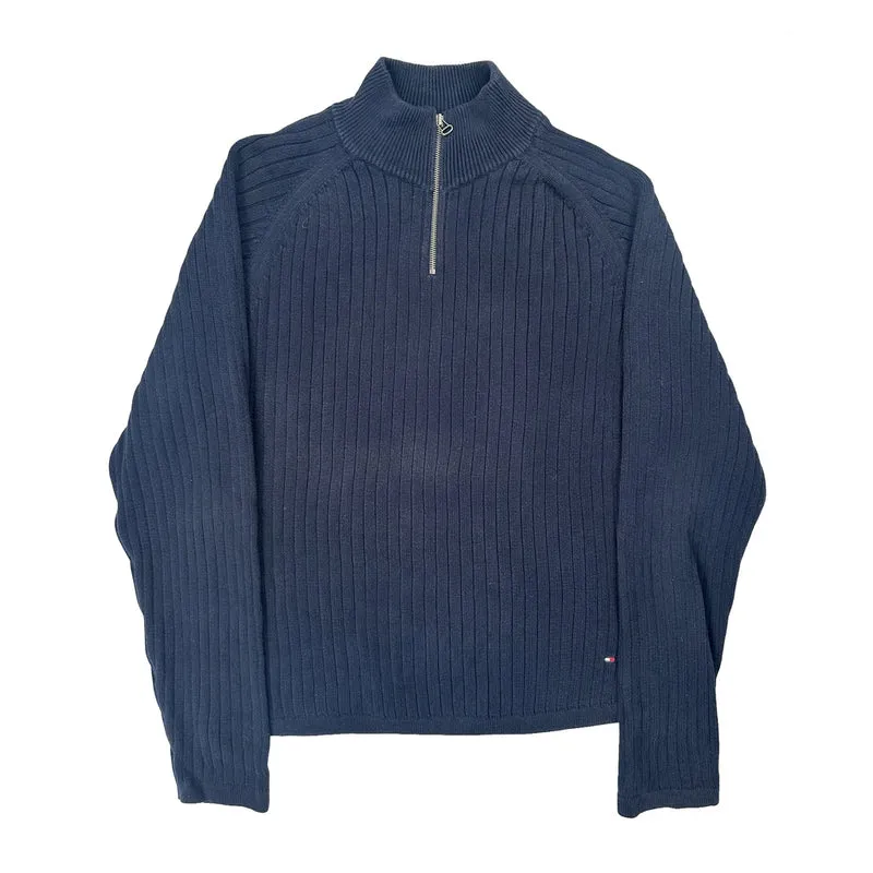 Tommy Hilfiger 1/4 Zip - XL Blue Cotton