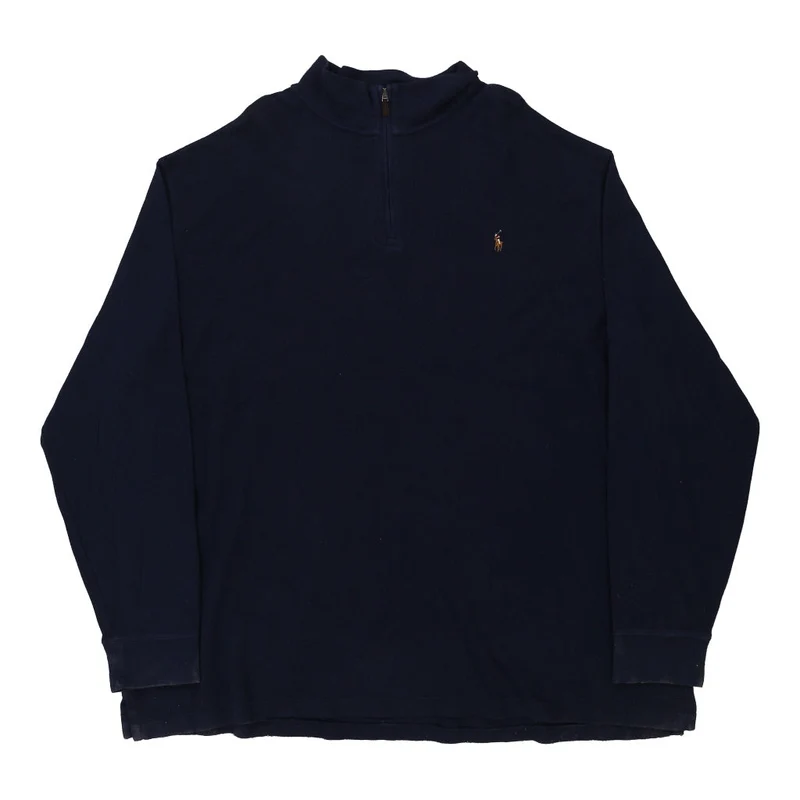 Ralph Lauren 1/4 Zip - 4XL Navy Cotton
