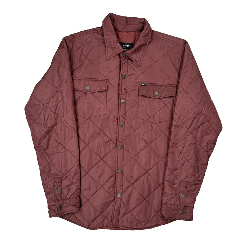 Rvca Jacket - Large Burgundy Polyester