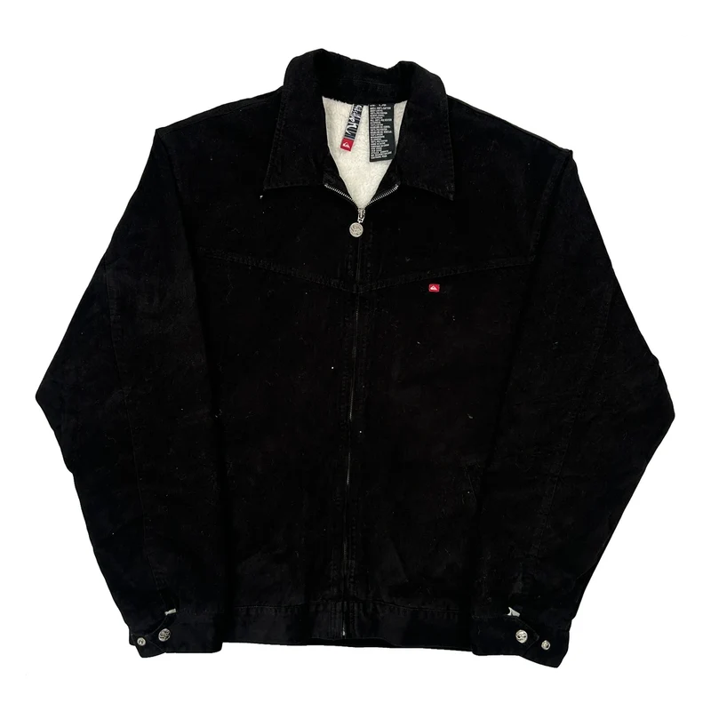 Quiksilver Jacket - Large Black Cotton