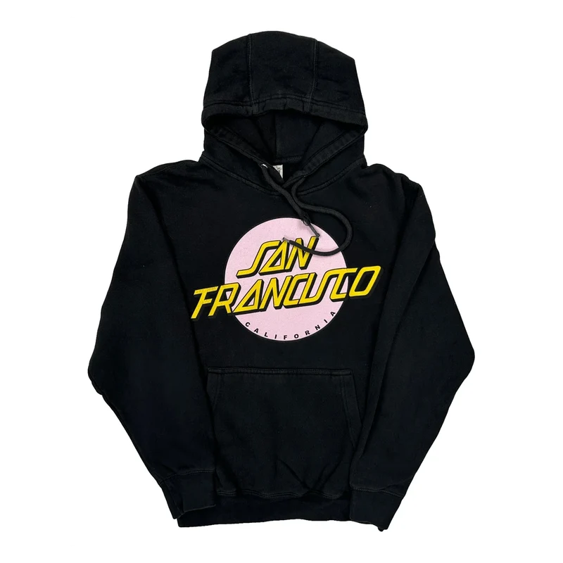 Santa Cruz Hoodie - Small Black Cotton Blend
