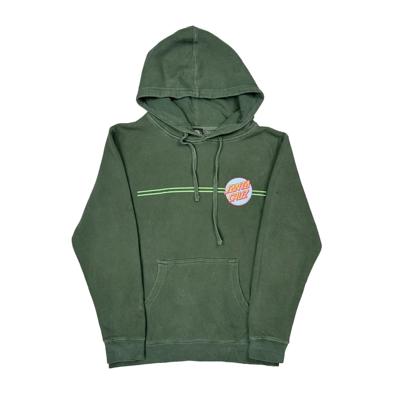 Skateboards Santa Cruz Graphic Hoodie - Small Green Cotton