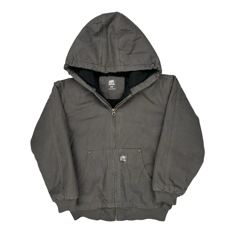 Age 10-12 Berne Workwear Jacket - Medium Gray Cotton