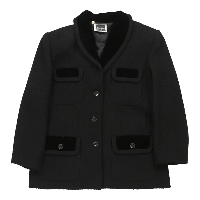 1980's Luisa Spagnoli Jacket - Medium Black Wool
