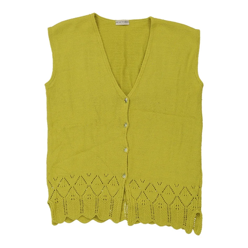 Emporio Armani Sweater Vest - XL Green Wool Blend