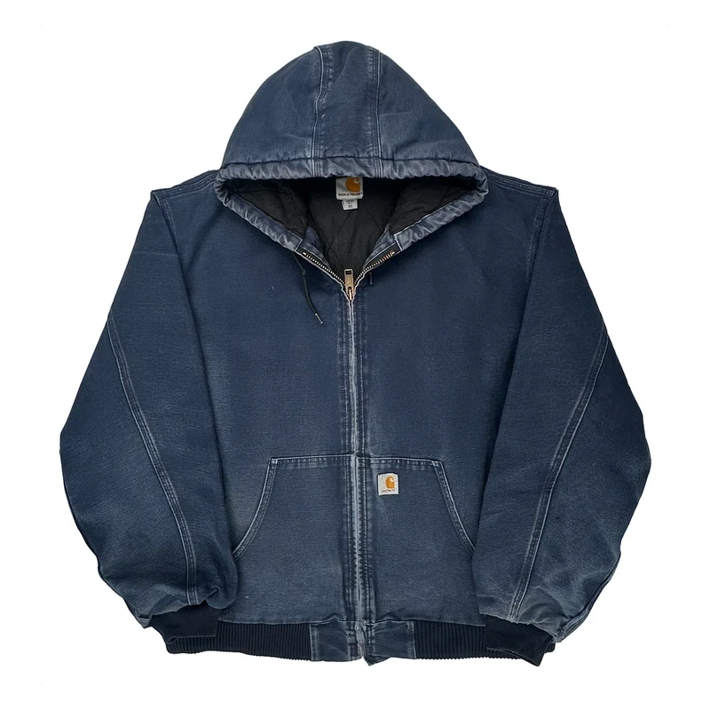 Made In USA Carhartt Tall Jacket - 2XL Blue Cotton