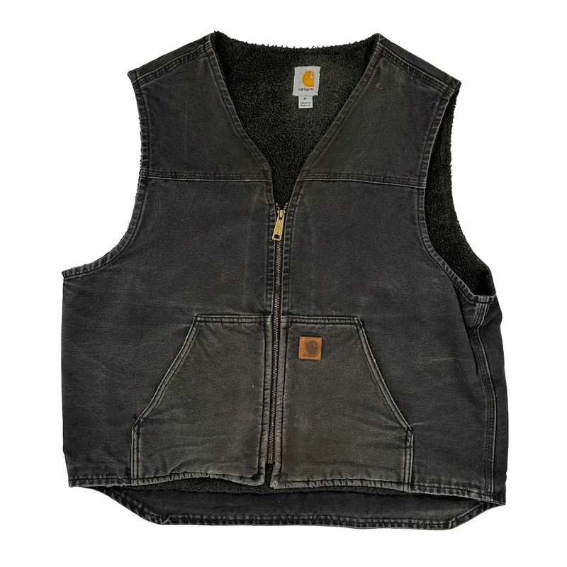 Carhartt Sherpa Lined Vest - XL Gray Cotton