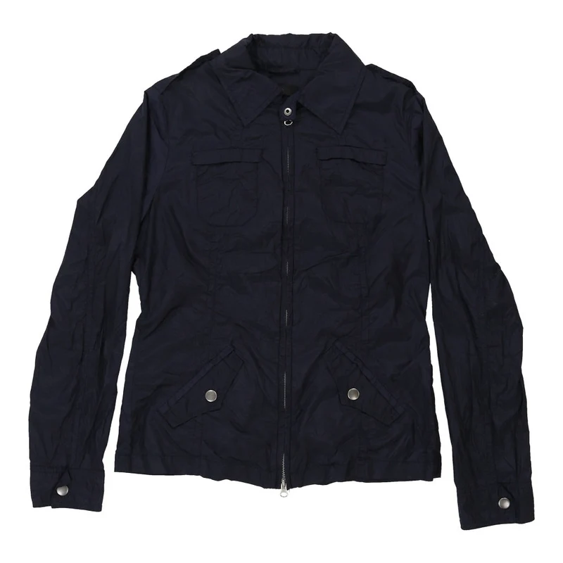 Benetton Jacket - Small Navy Polyester Blend