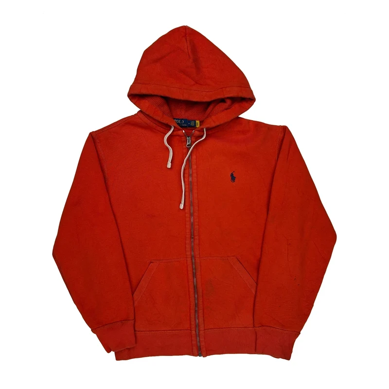Polo By Ralph Lauren Hoodie - Medium Red Cotton