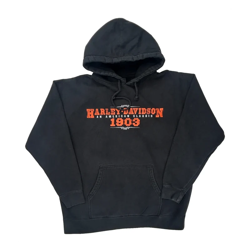Reiman'S Harley-Davidson Harley Davidson Graphic Hoodie - XL Black Cotton Blend