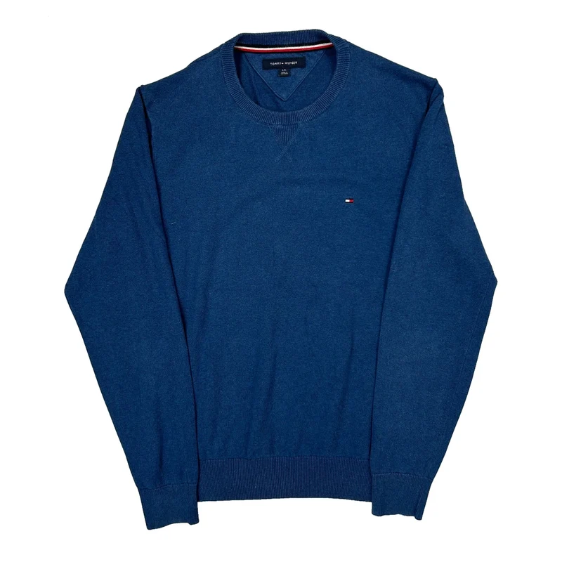 Tommy Hilfiger Jumper - Large Blue Cotton