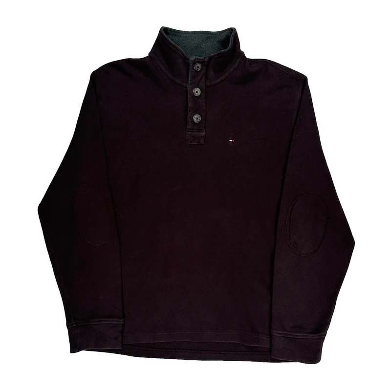 Tommy Hilfiger Jumper - XL Burgundy Cotton