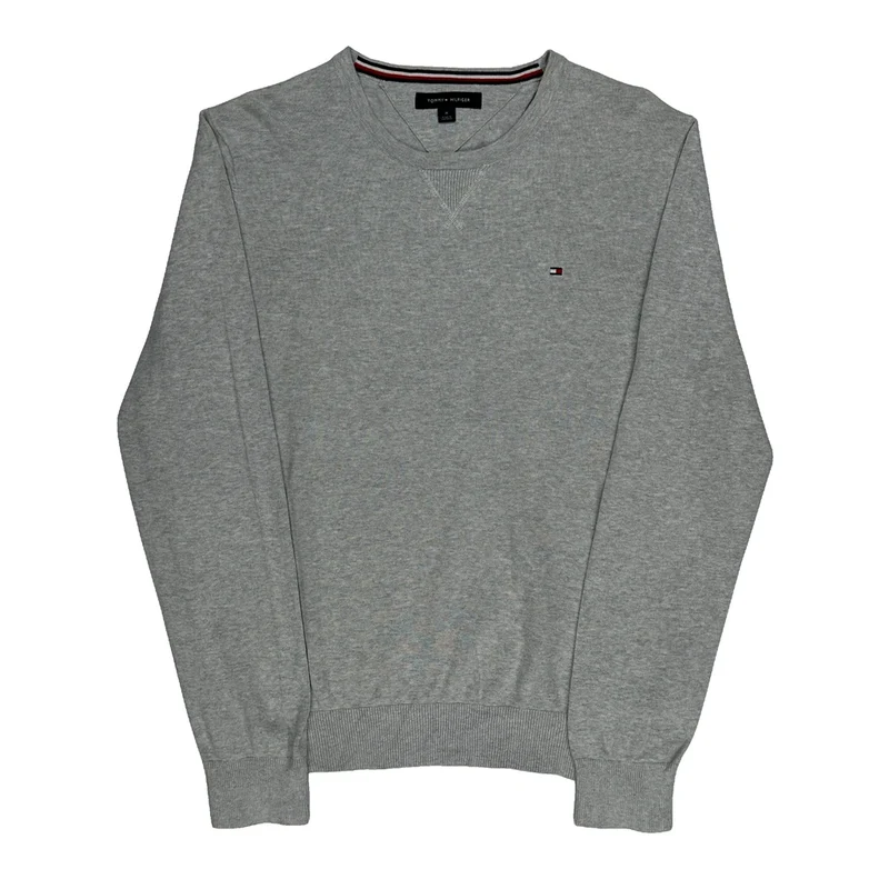 Tommy Hilfiger Jumper - Medium Grey Cotton