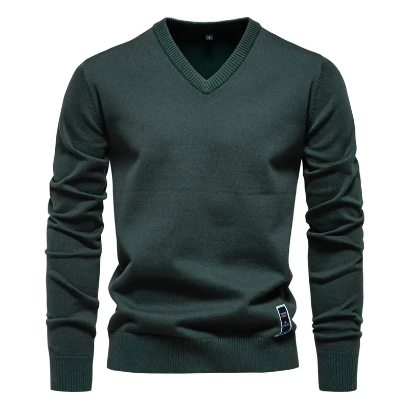 Heren Elegante V-hals Trui - Stijlvol & Comfortabel voor Elke Dag