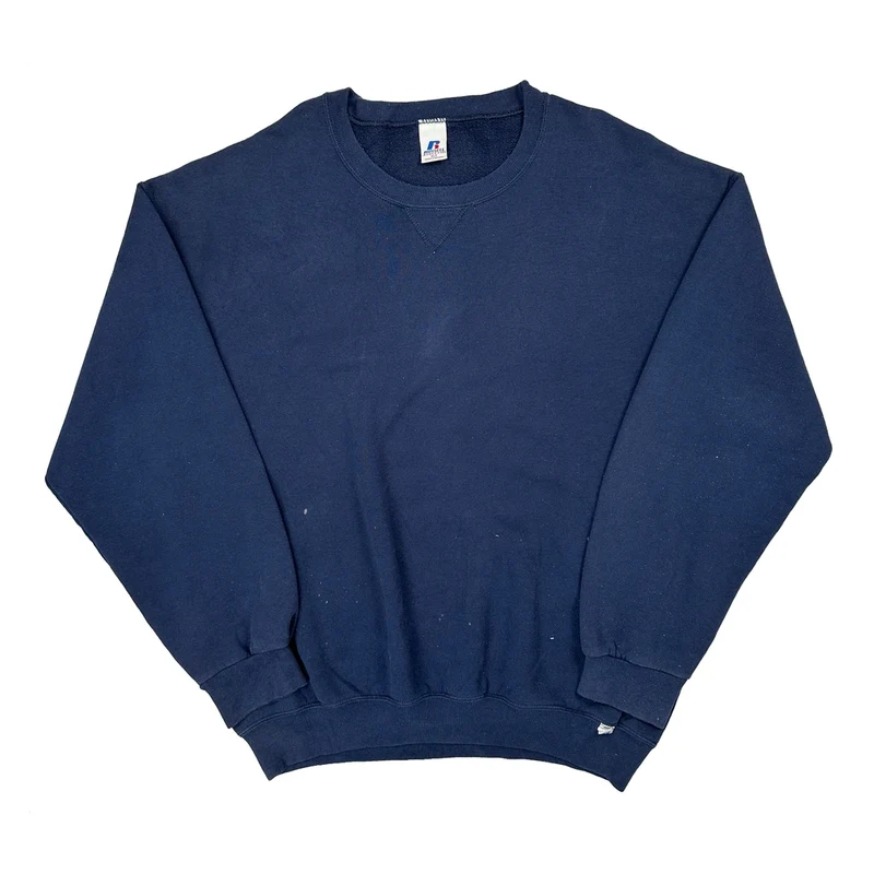 Russell Athletic Tall Sweatshirt - XL Navy Cotton