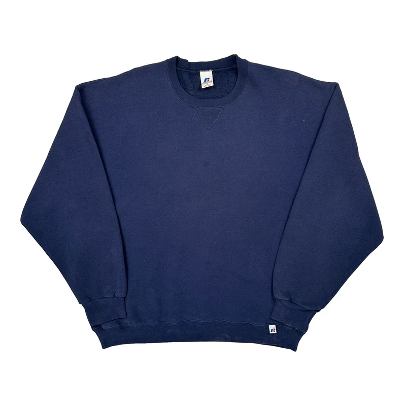 Russell Athletic Sweatshirt - XL Navy Cotton