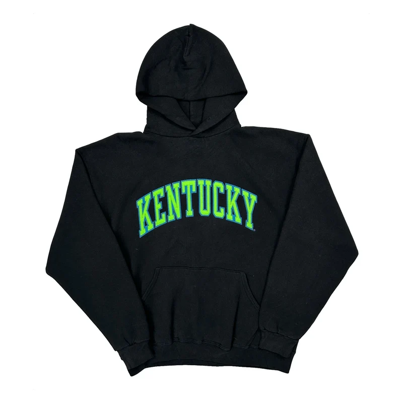 Kentucky Russell Athletic College Hoodie - Large Black Cotton