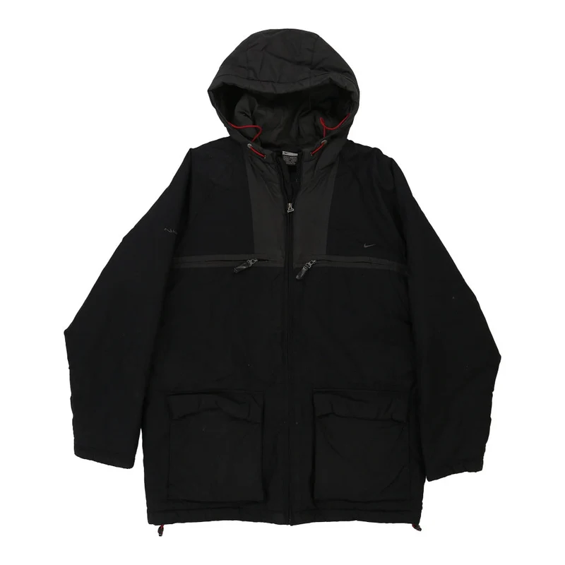 Nike Jacket - Medium Black Polyester Blend