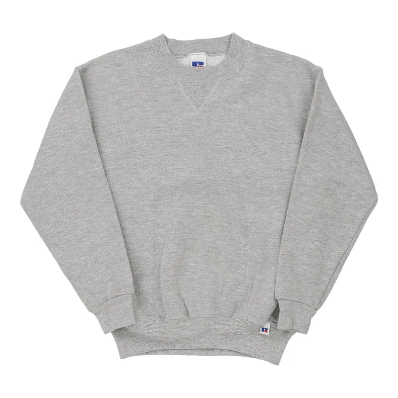 Age 8-10 Russell Athletic Sweatshirt - Small Grey Cotton Blend