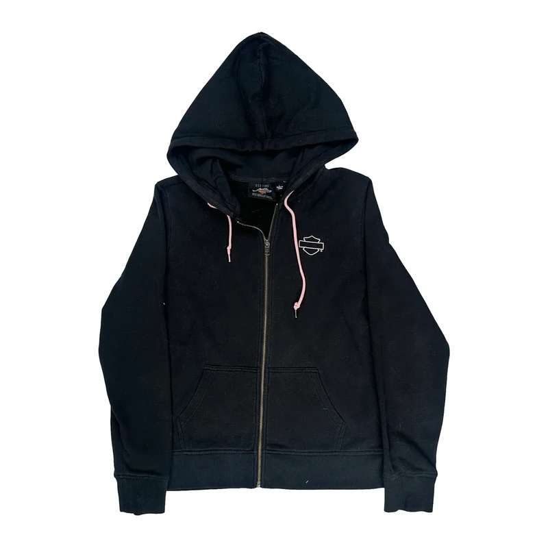 Harley Davidson Hoodie - Large Black Cotton