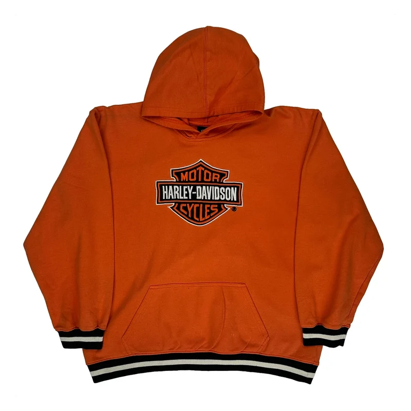 Motorcycles Harley Davidson Hoodie - XL Orange Cotton