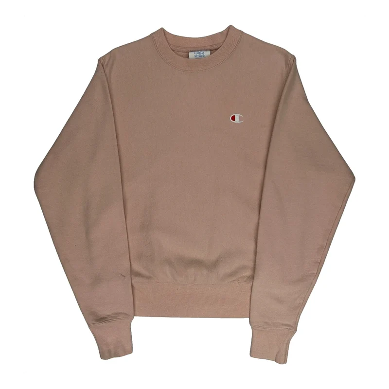 Reverse Weave Champion Sweatshirt - XS Pink Cotton Blend