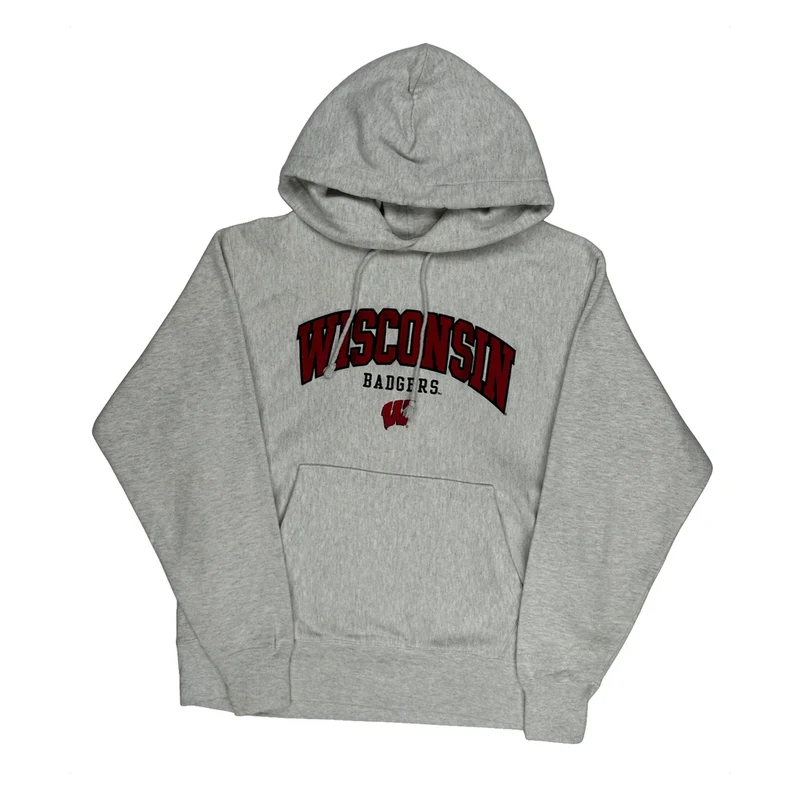 Reverse Weave Champion College Hoodie - Medium Grey Cotton