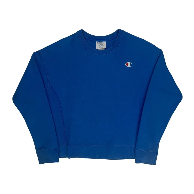Reverse Weave Champion Sweatshirt - Medium Blue Cotton