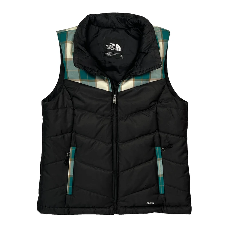 The North Face Checked Gilet - Small Black Polyester