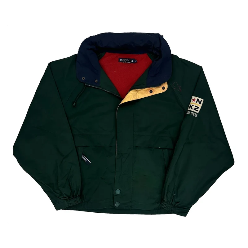 Nkz Nautica Patch Nautica Jacket - Large Green Nylon