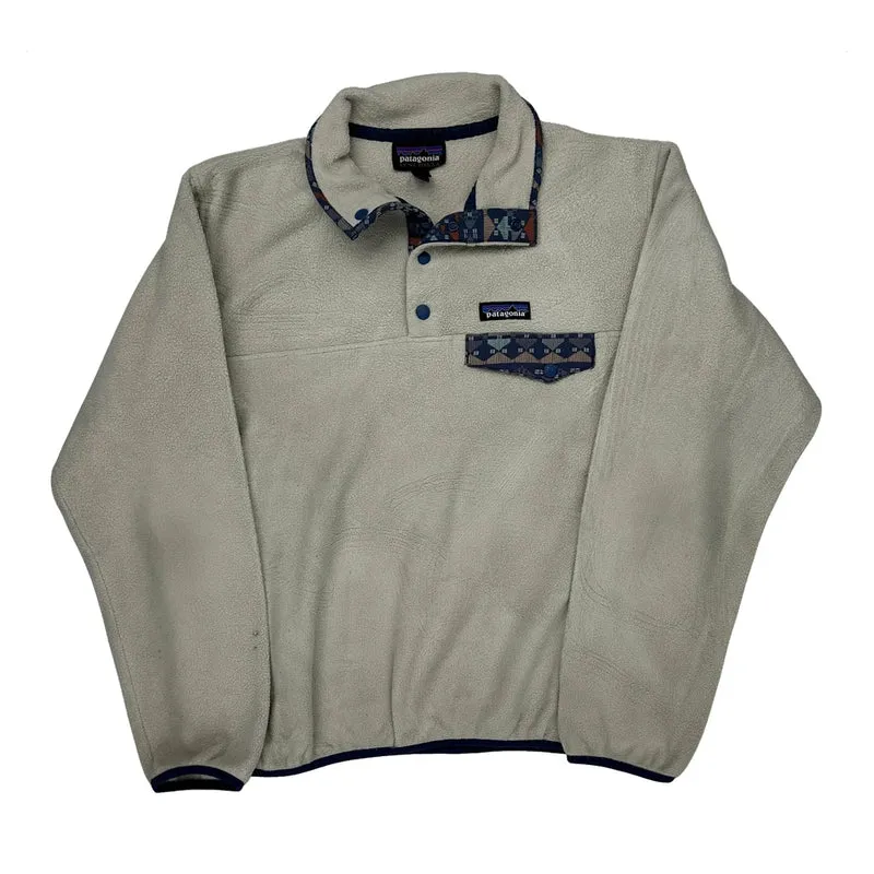 Aztec Synchilla Patagonia T Snap Fleece - Medium Gray Polyester
