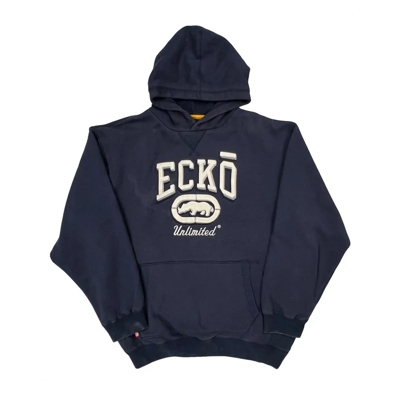 Ecko Unltd Baggy Hoodie - XL Navy Cotton Blend