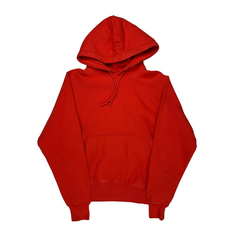 Reverse Weave Champion Hoodie - Small Red Cotton Blend