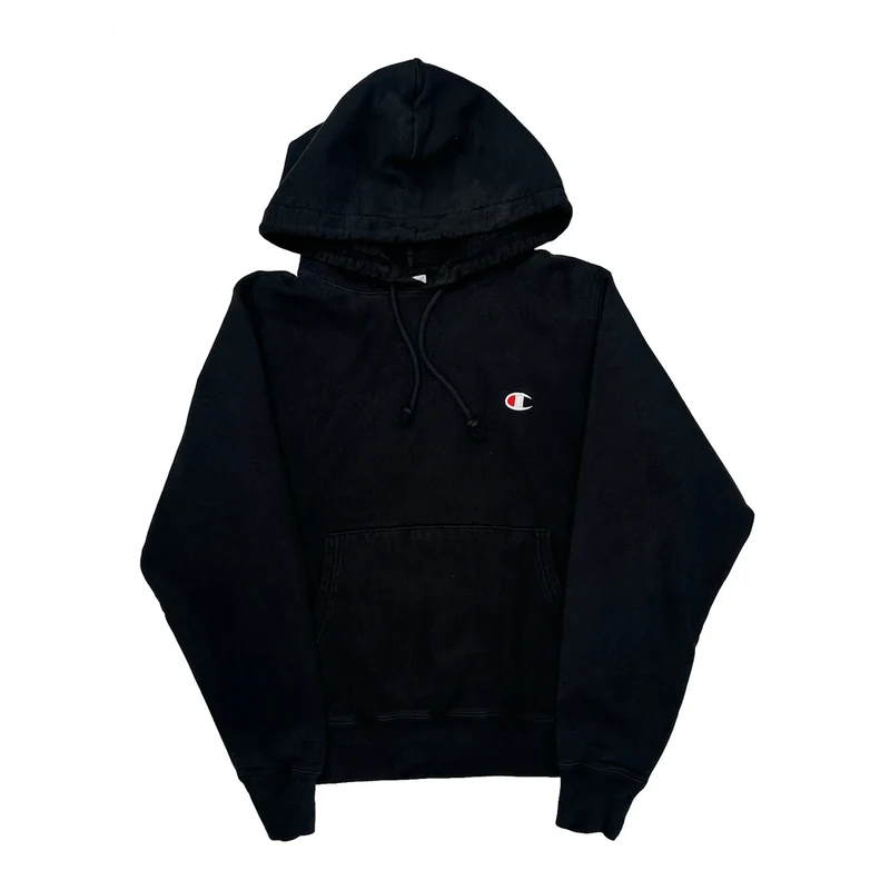 Reverse Weave Champion Hoodie - Small Black Cotton Blend